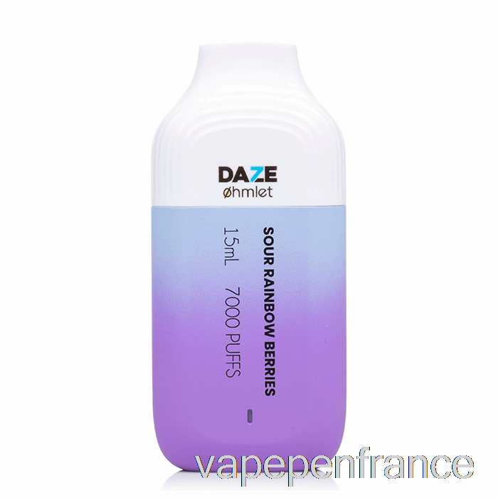 7 Daze Ohmlet 7000 0% Zéro Nicotine Stylo Jetable à Baies Arc-en-ciel Acidulées